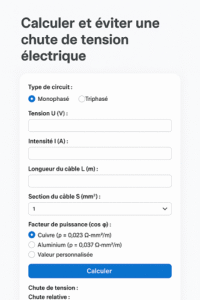 chute de tension électrique